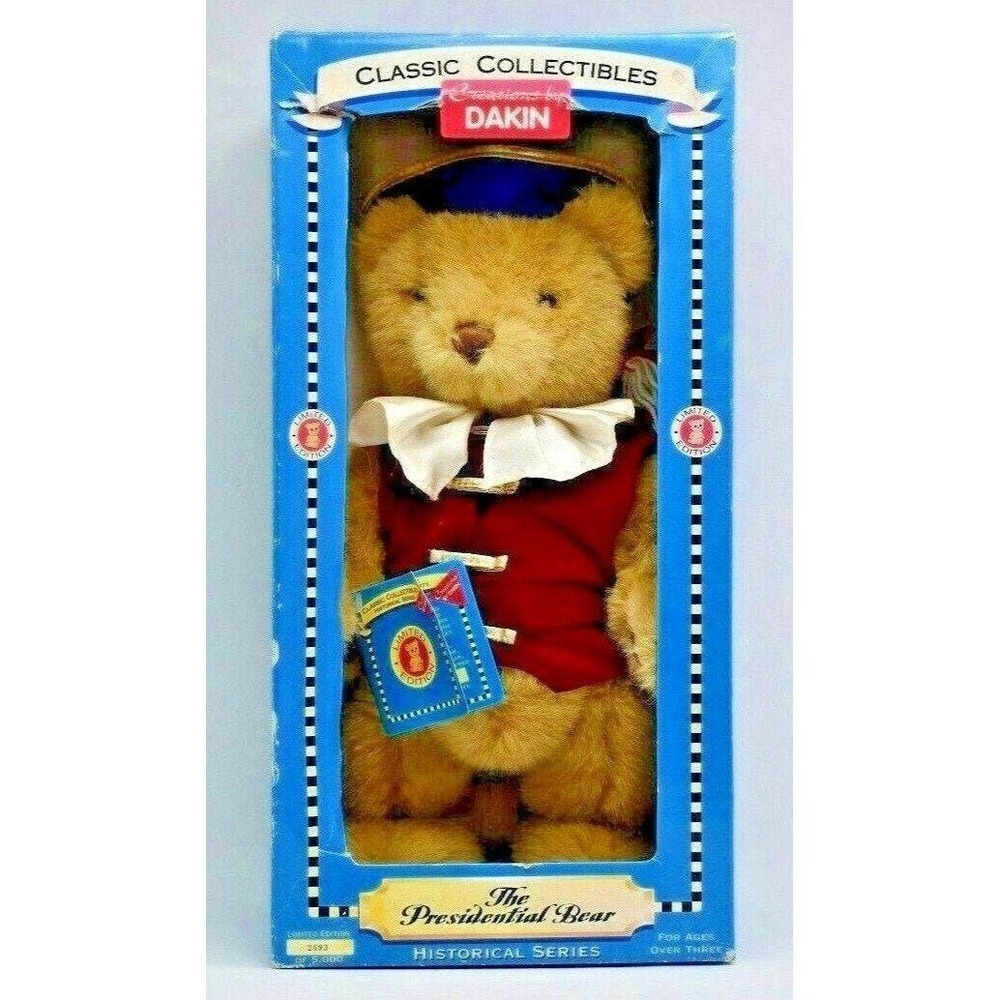 Vintage Dakin Teddy Bear Presidential Bear‎ 16" Limited Edition 2693/5000 w/ Box